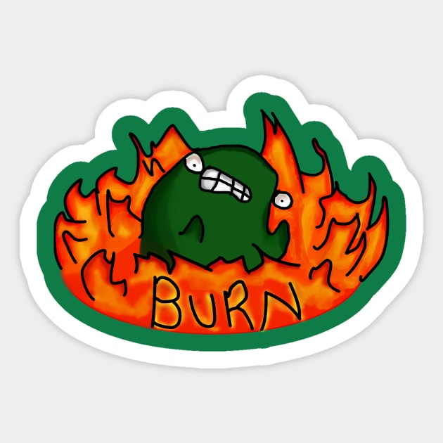 Burn Sticker by PowerpuffBubs